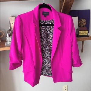 Skies Are Blue Vibrant Pink Blazer